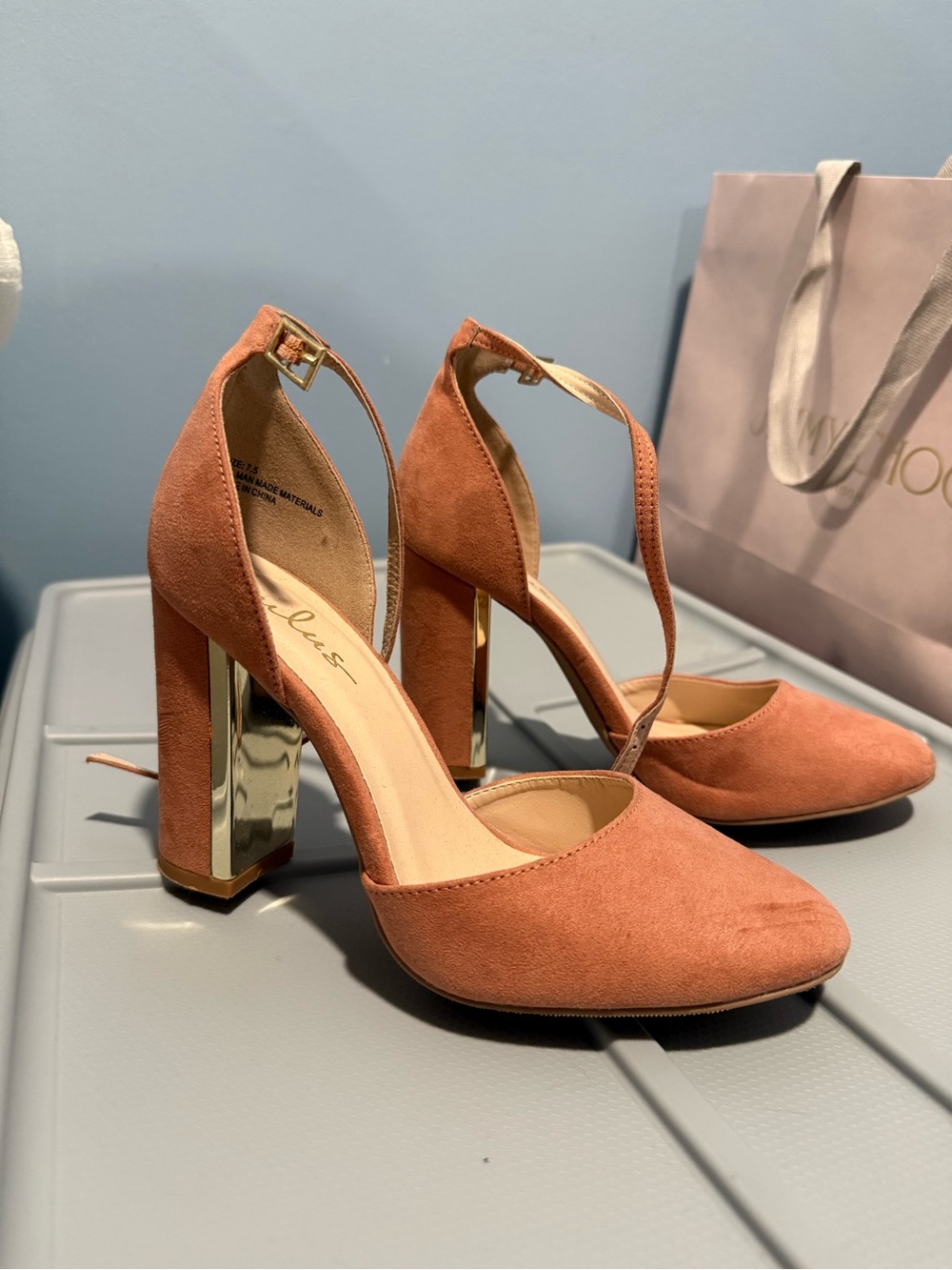 Lulus Laura Mauve Suede Ankle Strap Heels